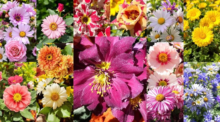 sélection de fleurs de jardin toute l'année